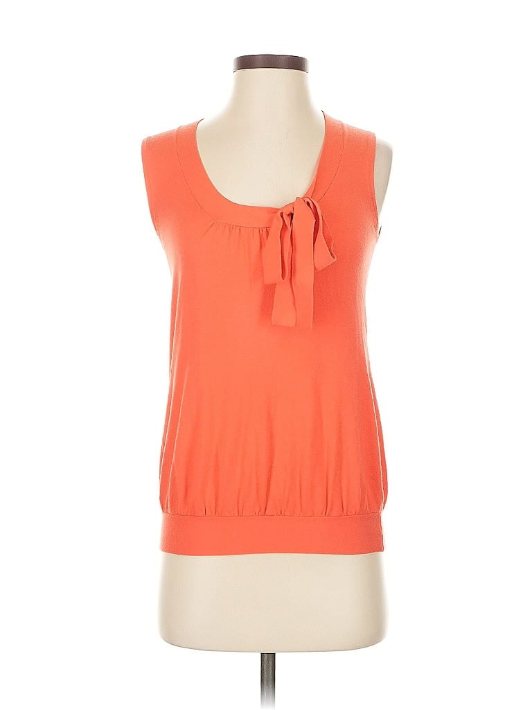 Pre-owned An Original Milly Of New York Sleeveless Blouse In Orange