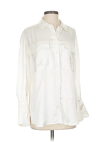 FRAME Long Sleeve Silk Top (view 1)
