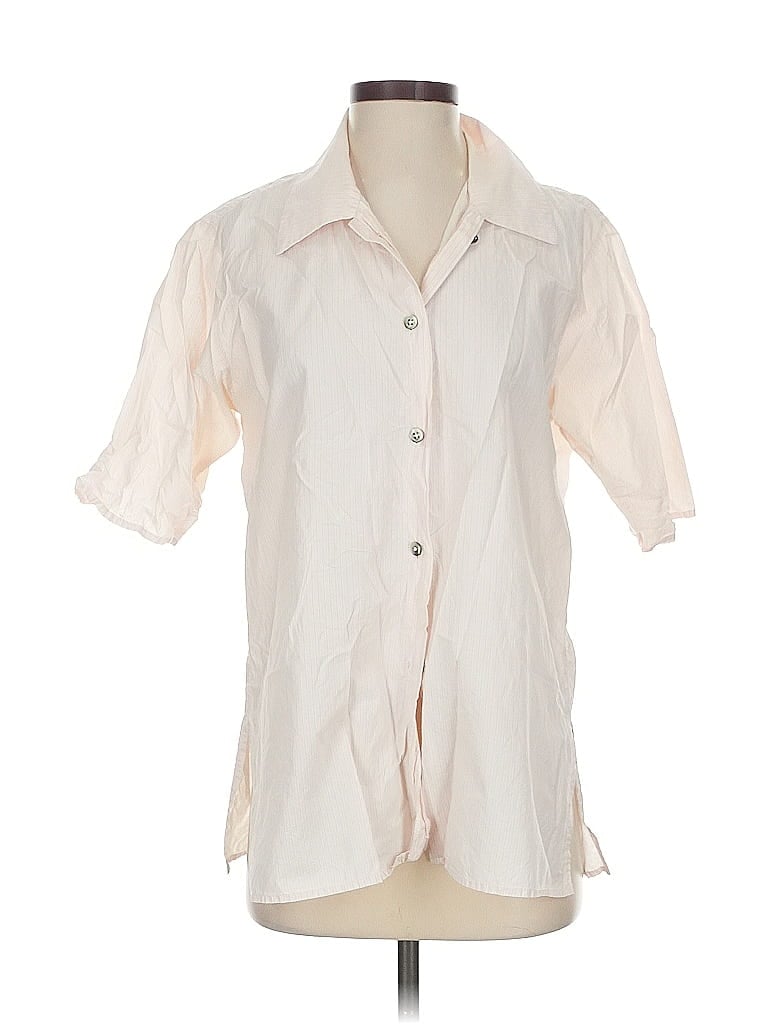 Pre-owned Assorted Brands Short Sleeve Blouse In White