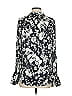 Joie 100% Polyester Floral Black Long Sleeve Blouse Size XS - photo 2