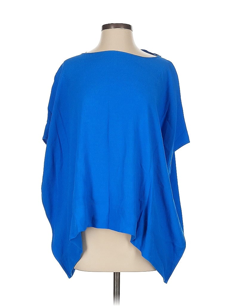 Pre-owned Diane Von Furstenberg Short Sleeve Blouse In Blue