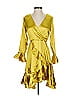 Alexa B 100% Polyester Gold Cocktail Dress Size 4 - photo 1