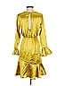 Alexa B 100% Polyester Gold Cocktail Dress Size 4 - photo 2