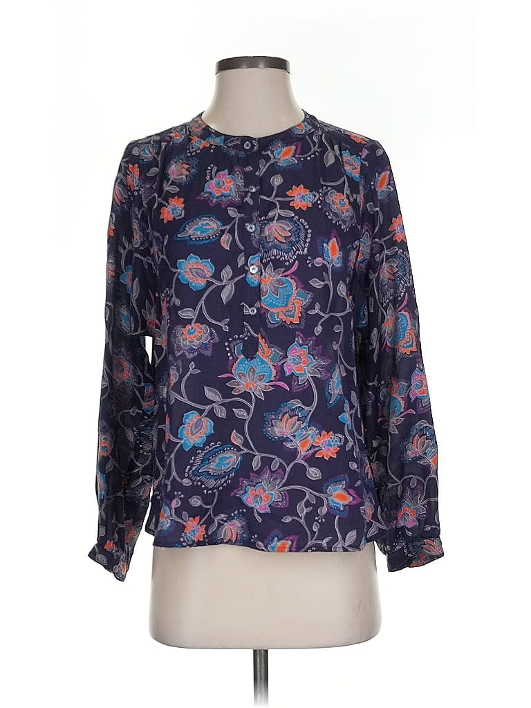 Pre-owned Xirena Long Sleeve Blouse In Blue