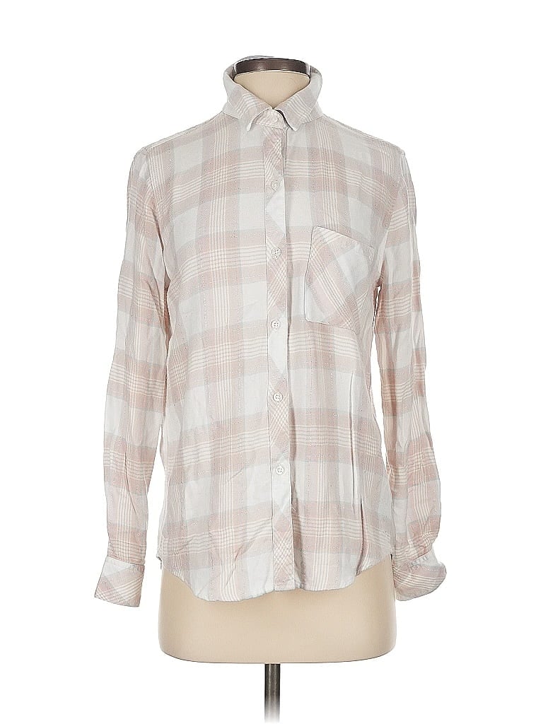 Pre-owned Rails Long Sleeve Button Down Shirt In White