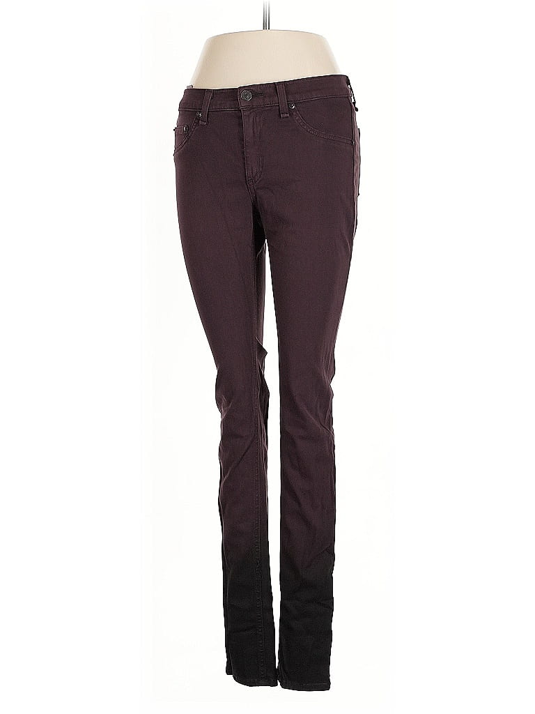 Pre-owned Rag & Bone Jeans In Burgundy