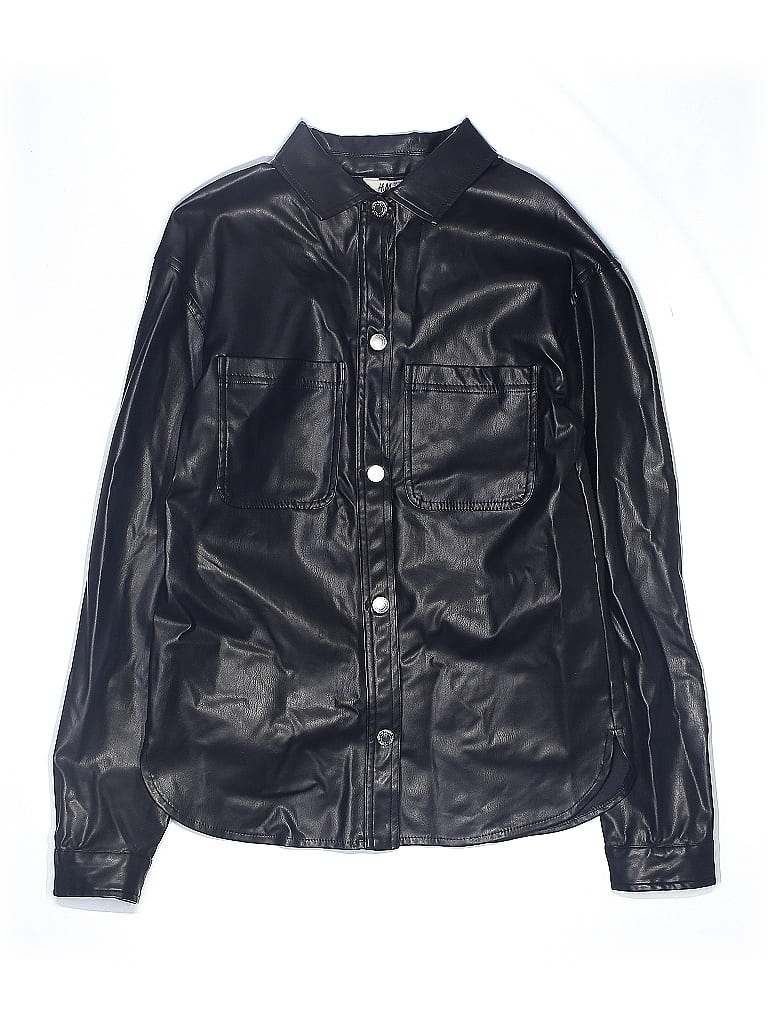Pre-owned H&m Kids' Long Sleeve Button Down Shirt In Black