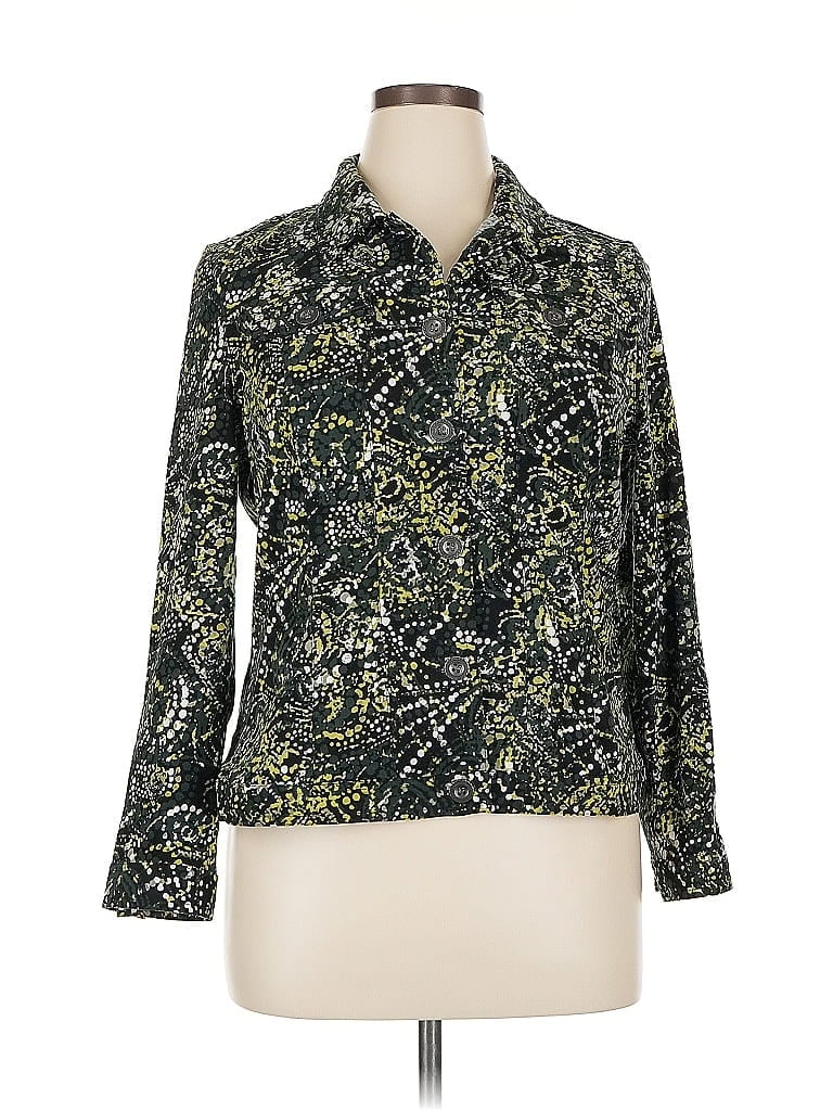 Pre-owned Christopher & Banks Blazer Jacket In Green