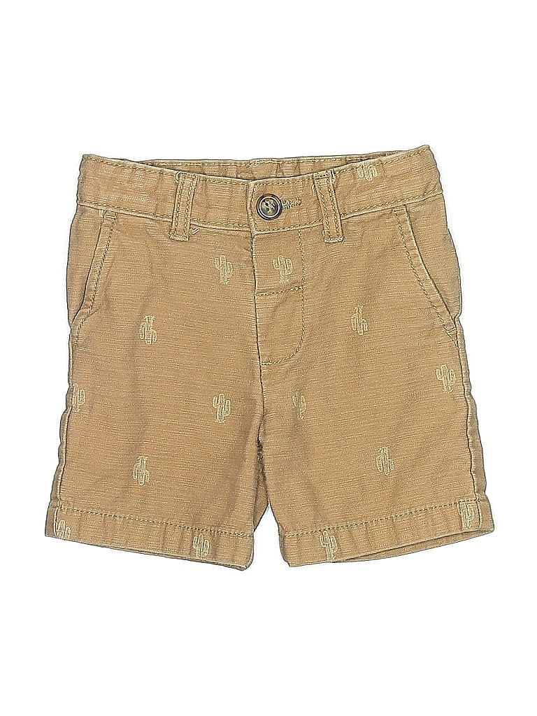 Pre-owned Carter's Kids' Khaki Shorts In Gold