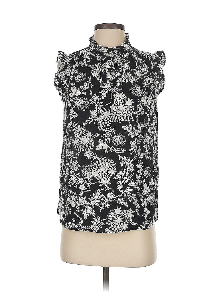 Pre-owned Ann Taylor Loft Sleeveless Blouse In Black