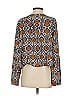ASTR The Label 100% Polyester Orange Black Long Sleeve Blouse Size XS (estimated) - photo 2