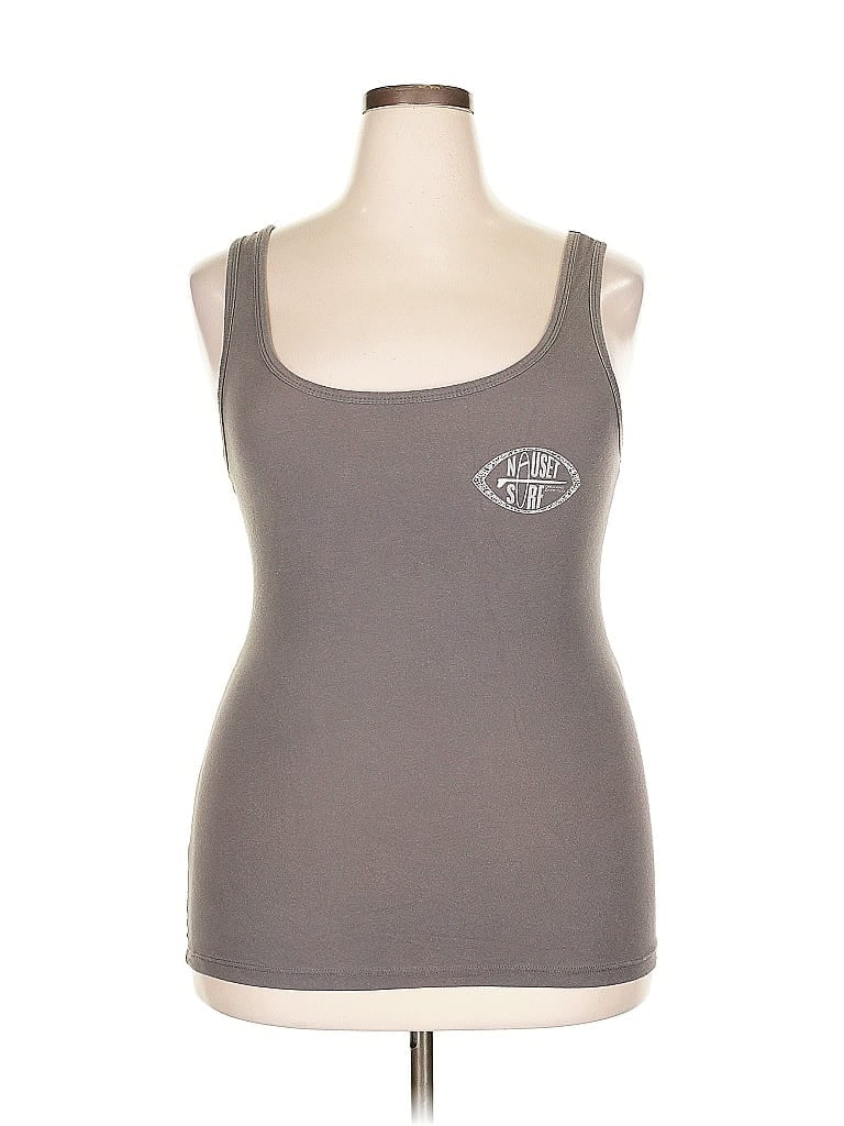 Pre-owned Assorted Brands Tank Top Gray Strapless Neckline Tops