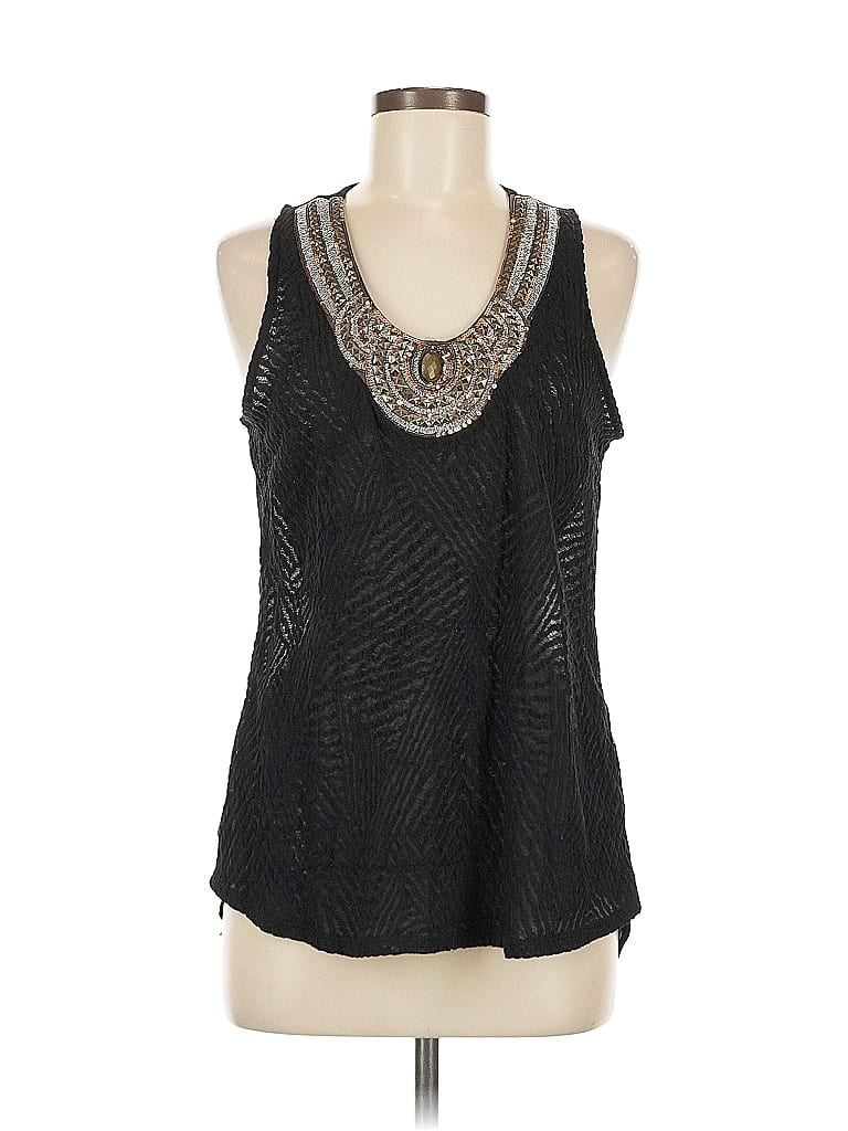 Pre-owned Studio Y Sleeveless Blouse In Black