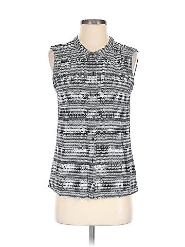 Attention Sleeveless Button-Down Shirt (view 1)