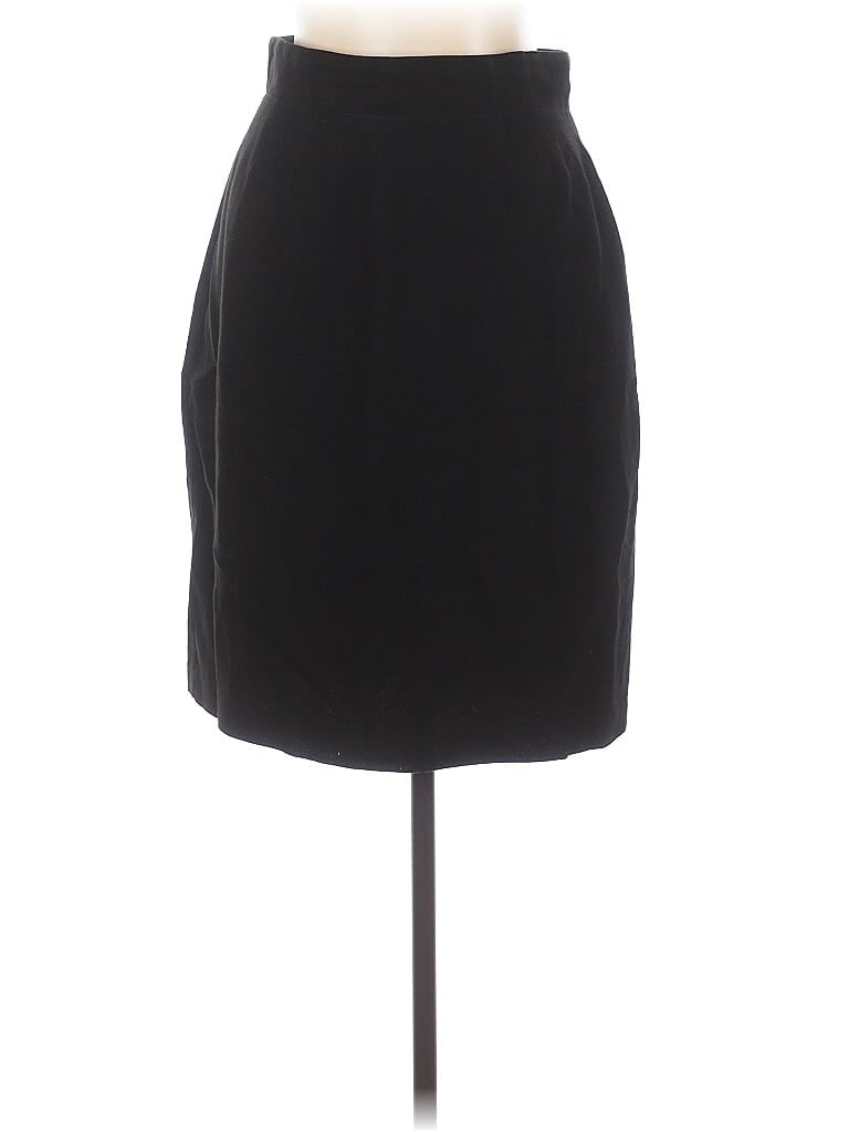 Carole Little 100% Rayon Solid Black Casual Skirt Size 14 - photo 1