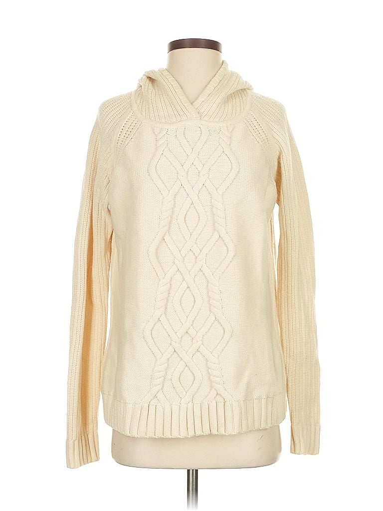 Pre-owned Athleta Wool Sweater In White