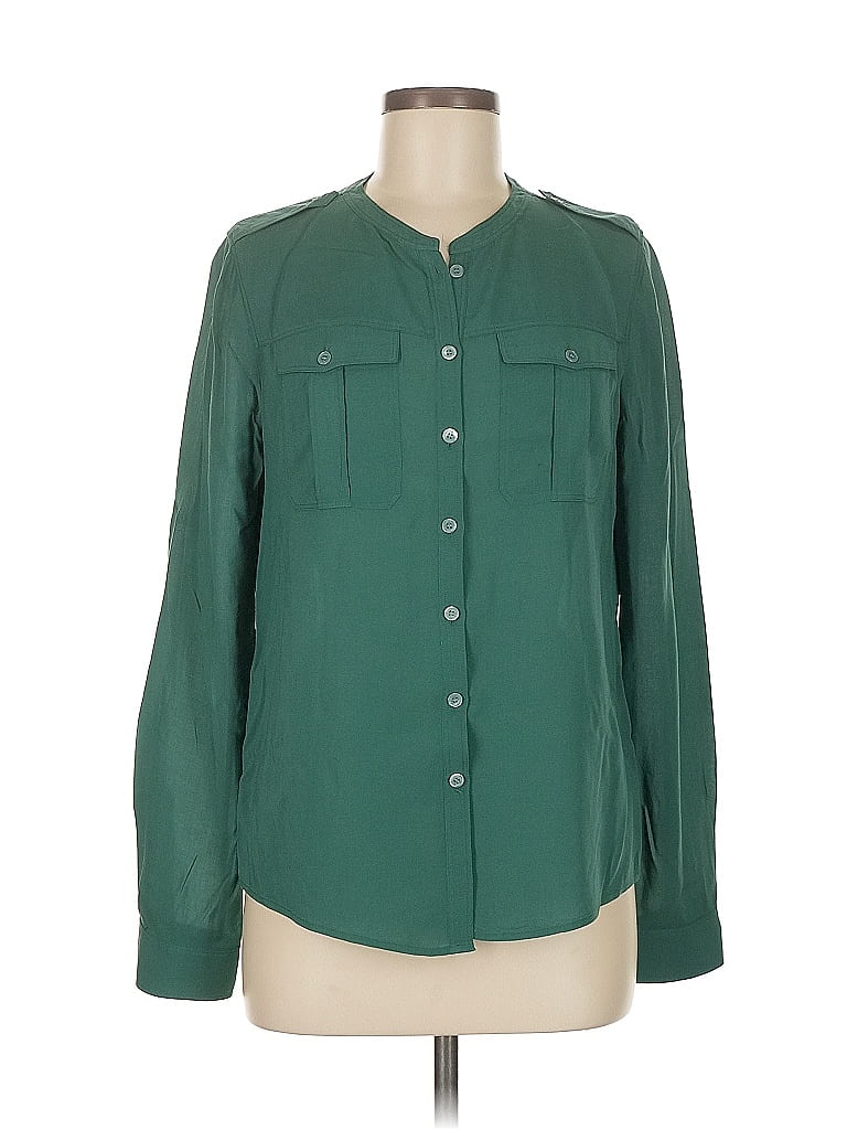 Lucky Brand Gray Long Sleeve Blouse Size 1X (Plus) - 67% off
