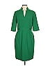 Tahari by ASL Solid Green Casual Dress Size 8 - photo 1