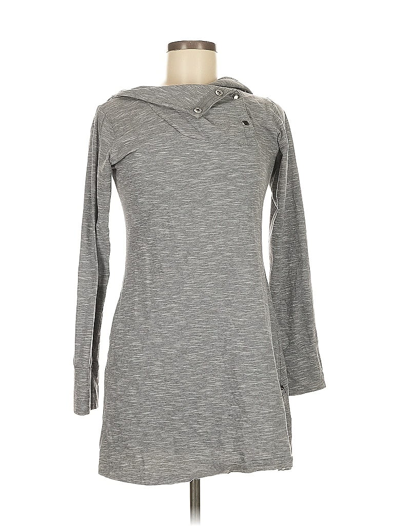 Spiritual Gangster Gray Casual Dress Size M - photo 1
