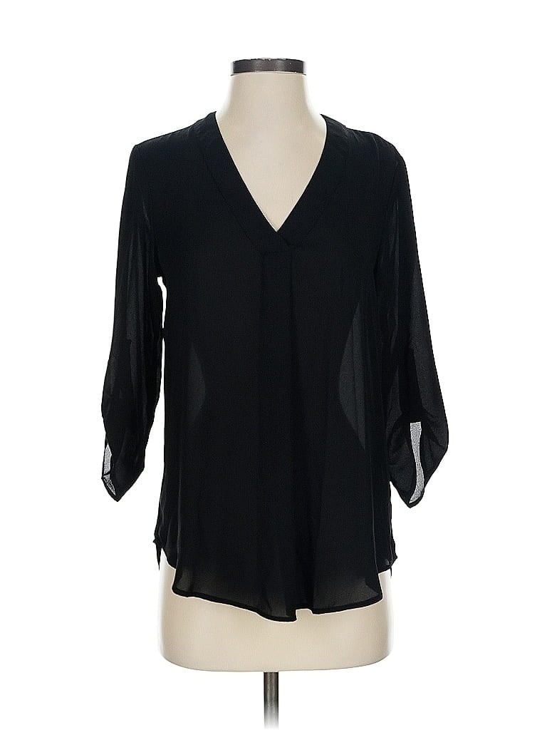 Pre-owned Lush 3/4 Sleeve Blouse In Black