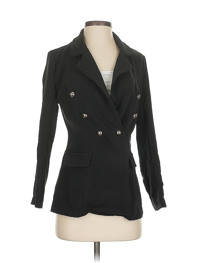 Pre-owned Shein Blazer Jacket In Black