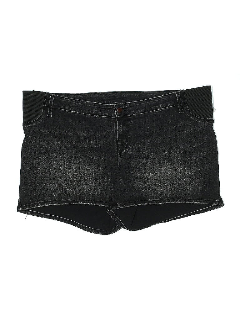 Ingrid + Isabel Black Denim Shorts Size 17 - photo 1