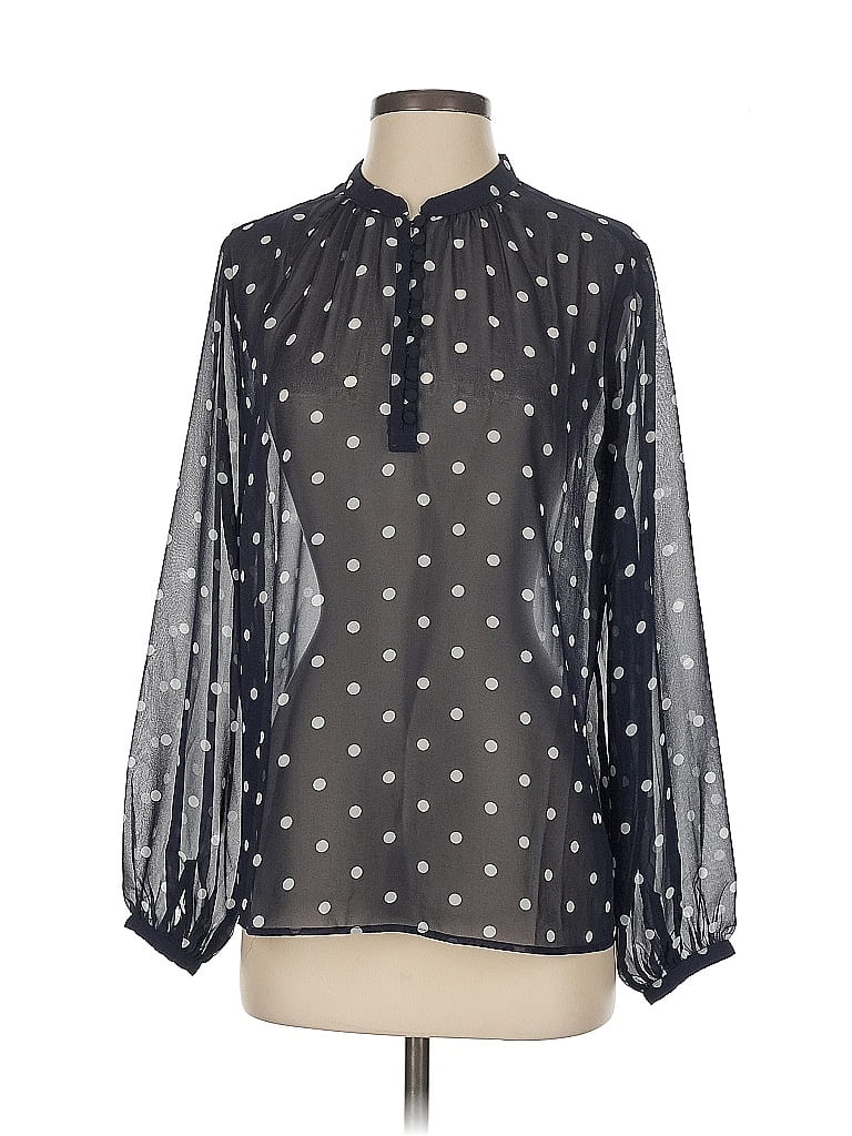 Pre-owned Banana Republic 3/4 Sleeve Blouse In Black