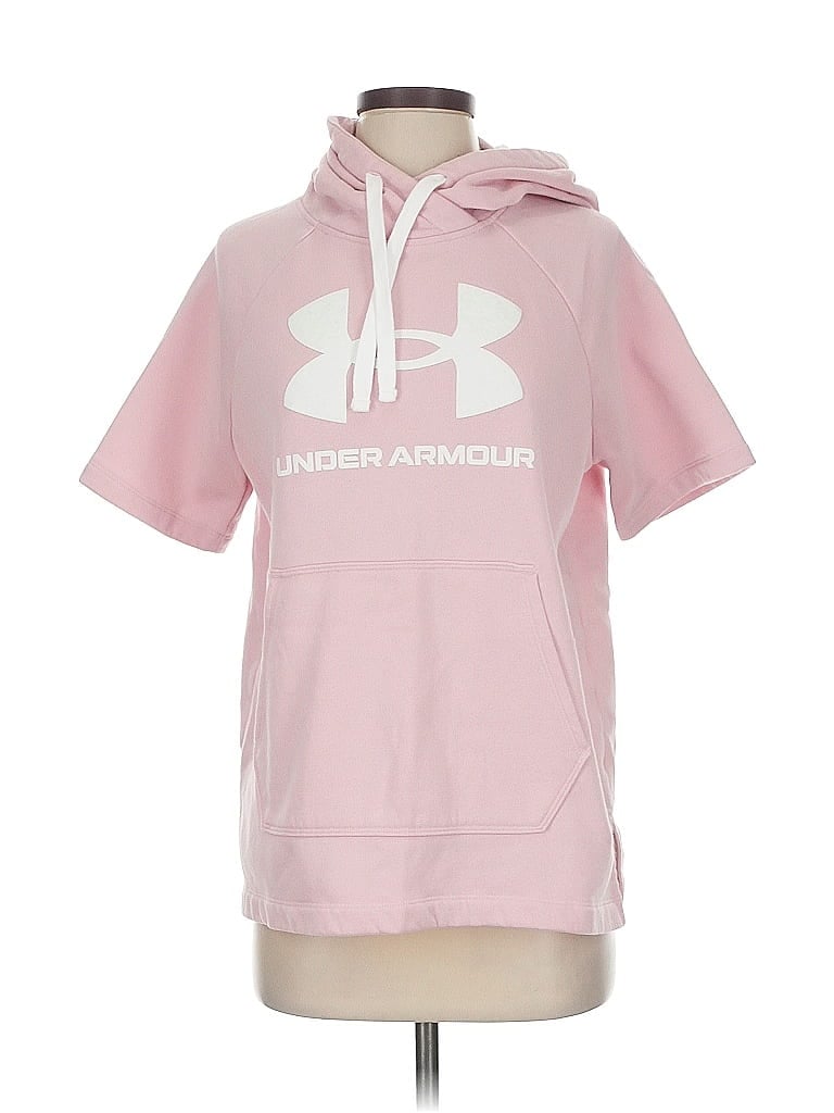 Pre-owned Under Armour Pullover Hoodie In Pink