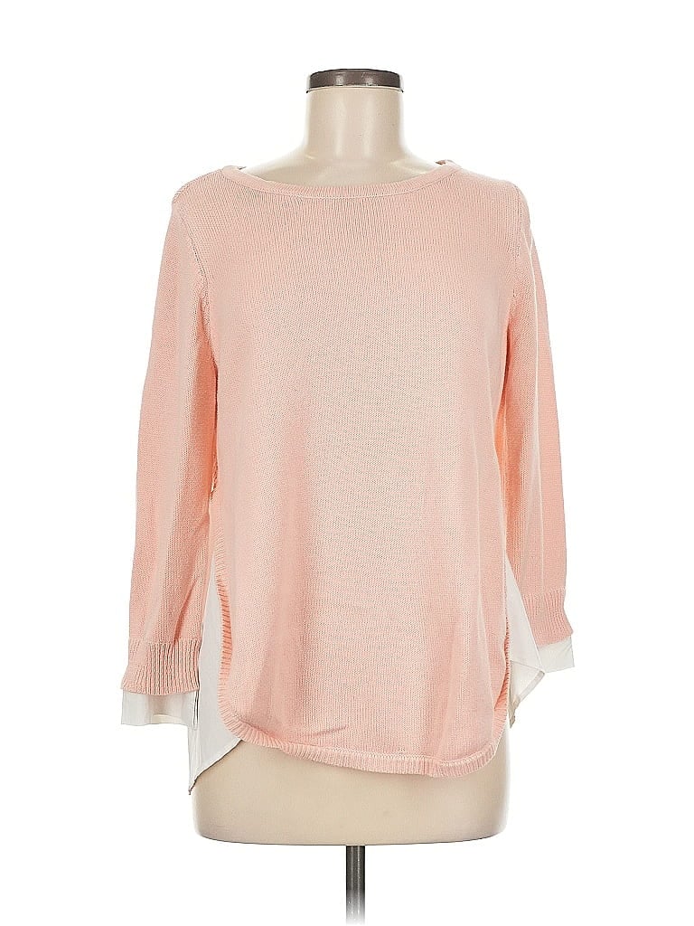 Pre-owned New York And Company Pullover Sweater In Pink