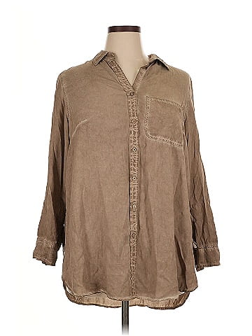 Velvet Heart 3/4 Sleeve Button-Down Shirt (view 1)