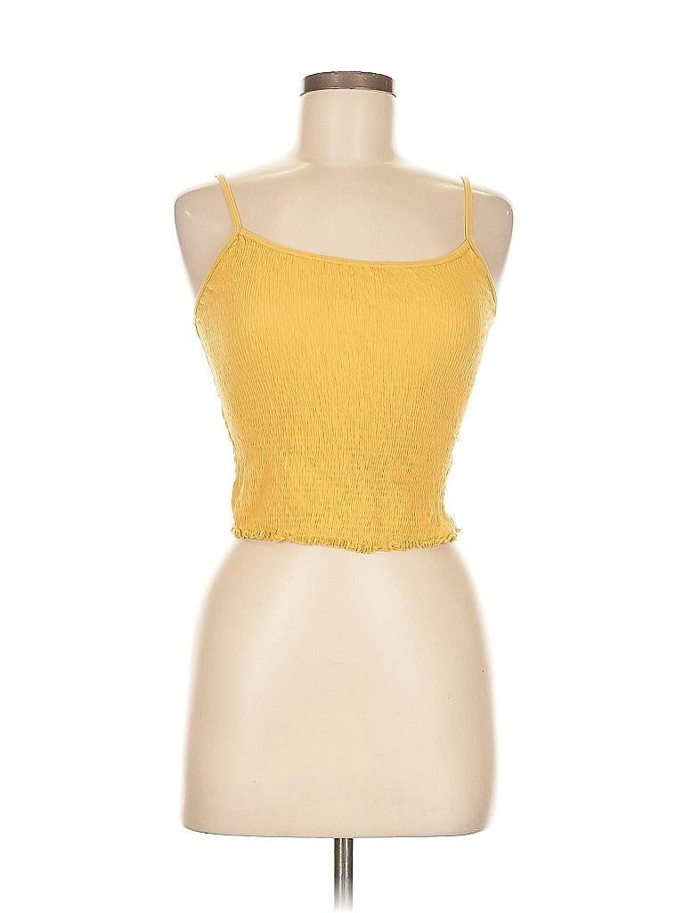 Pre-owned New Look Tank Top Yellow Strapless Neckline Tops