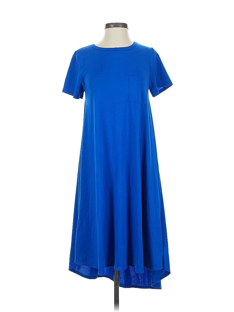 Pre-owned Lularoe Casual Dress In Blue