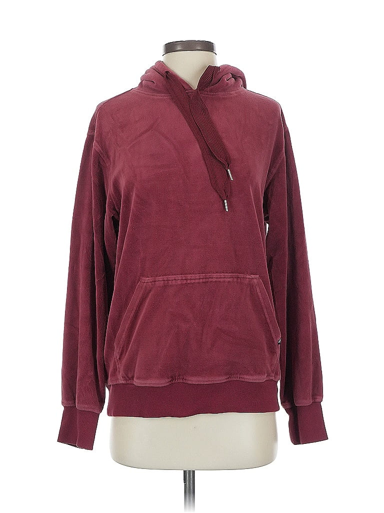 Pre-owned Assorted Brands Pullover Hoodie In Burgundy