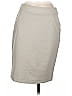 Adrienne Vittadini Solid Gray Tan Formal Skirt Size 6 - photo 1