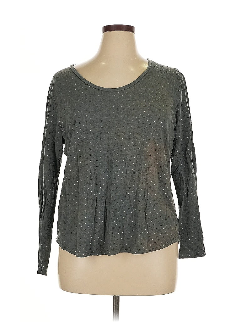 Pre-owned Ann Taylor Loft 3/4 Sleeve T-shirt In Gray