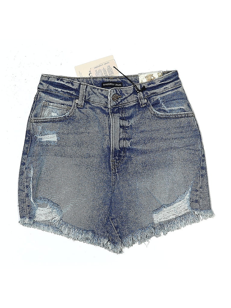 Pre-owned Sincerely Jules Denim Shorts In Blue