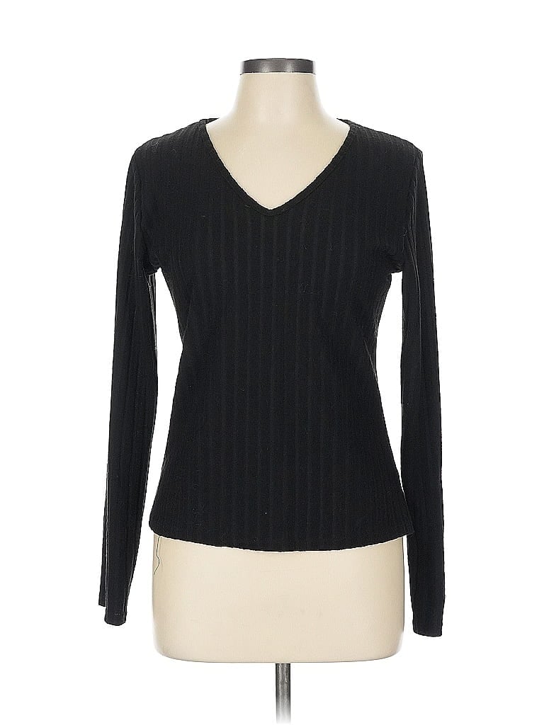 Pre-owned Unbranded Long Sleeve T-shirt In Black