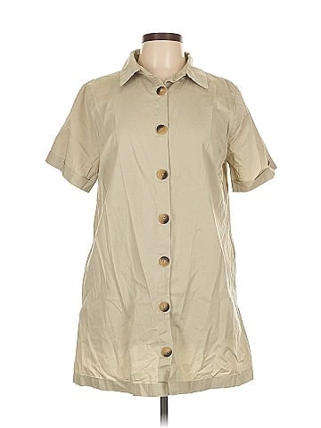 Zenana Short Sleeve Button-Down Shirt (view 1)