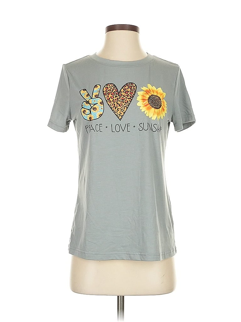 Pre-owned Unbranded Short Sleeve T-shirt In Gray