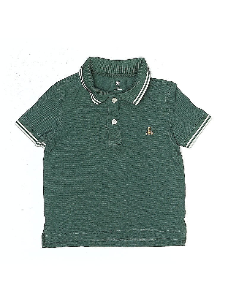 Click to view more detailed imagery on our partner's website Pre-owned Baby Gap Kids' Short Sleeve Top Green Collared Neckline Tops