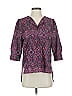 MAX 100% Polyester Paisley Purple 3/4 Sleeve Blouse Size S - photo 1
