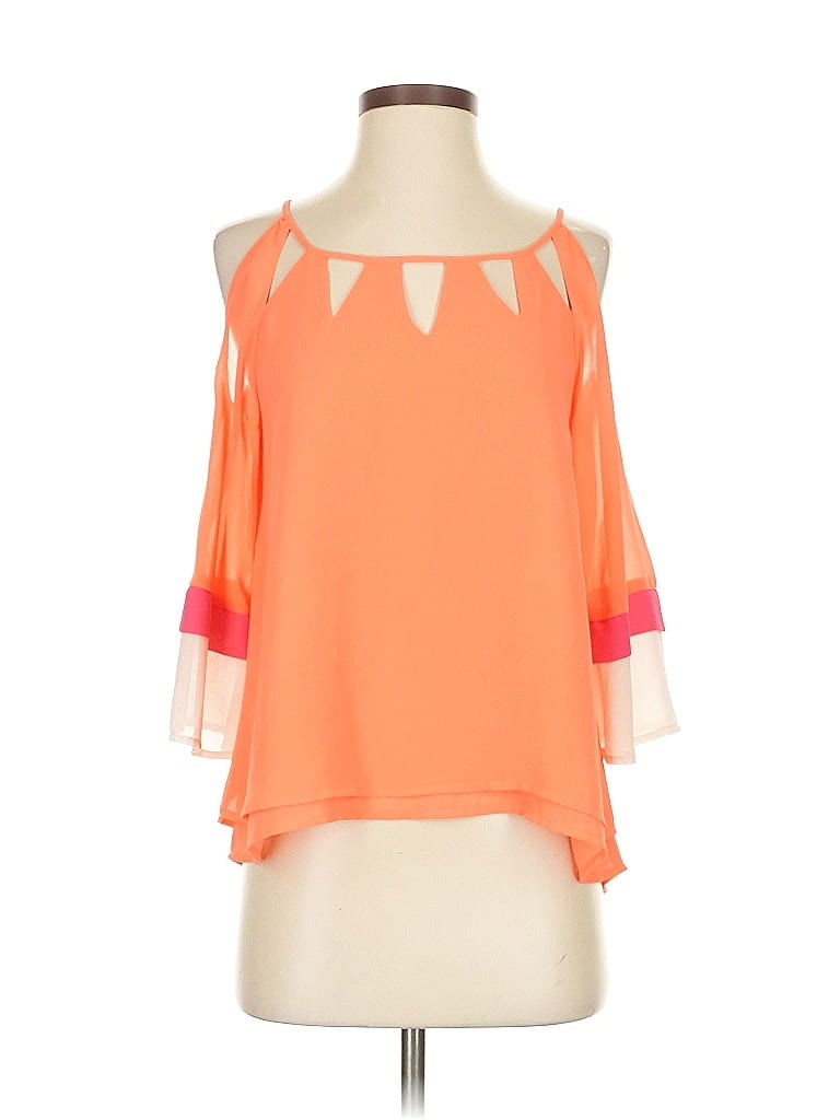 Pre-owned Xoxo 3/4 Sleeve Blouse In Orange