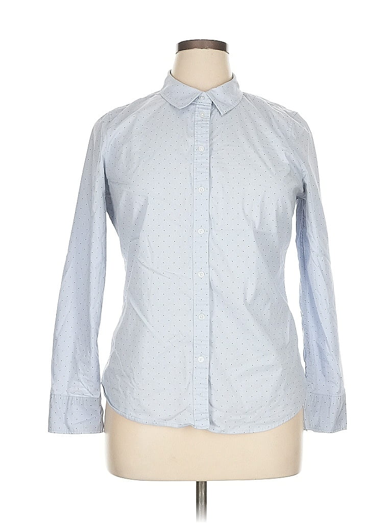 Pre-owned Banana Republic Long Sleeve Button Down Shirt In Blue