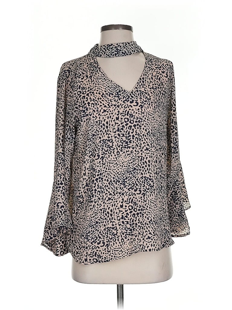 Pre-owned Veronica M 3/4 Sleeve Blouse In Blue