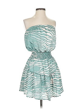 Diane Von Furstenburg For Target 100% Nylon Tropical Green Cocktail Dress Size L