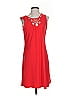 MSK Solid Red Casual Dress Size S - photo 1