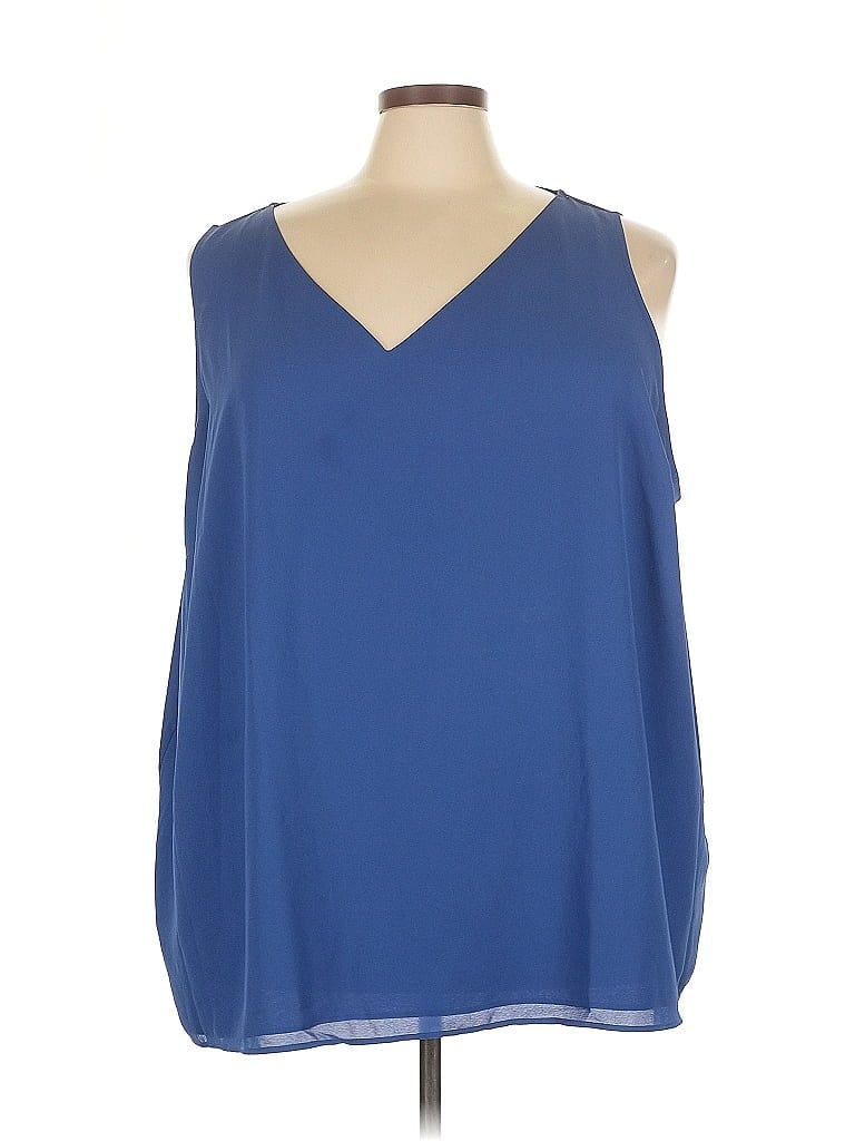 Pre-owned Nine West Sleeveless Blouse In Blue