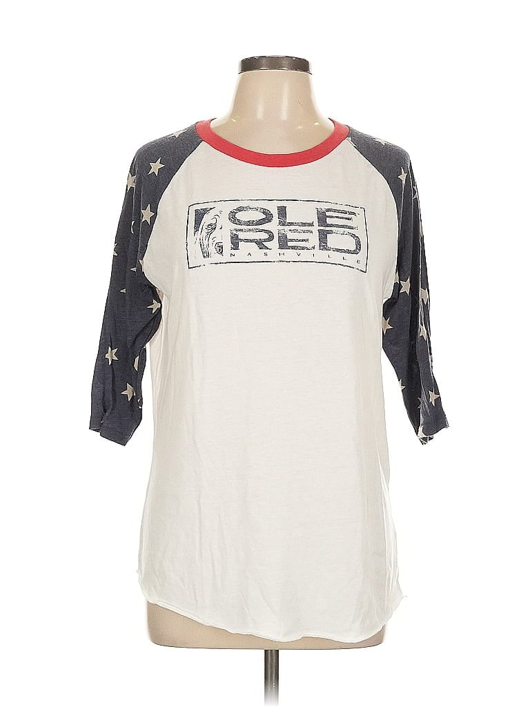 Pre-owned Assorted Brands 3/4 Sleeve T-shirt In White