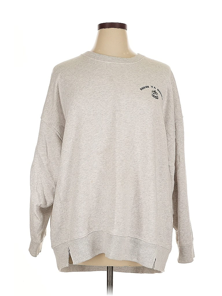 Pre-owned Aerie Pullover Sweater In Silver