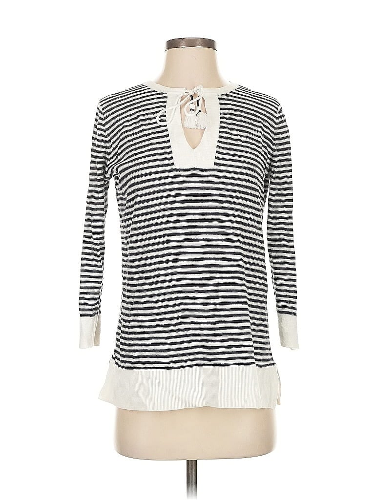 Pre-owned Ann Taylor Loft Pullover Sweater In White